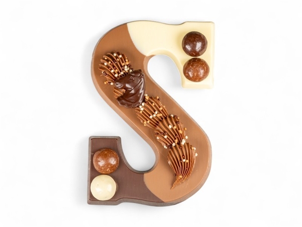 Chocoladeletter tricolor 'S'