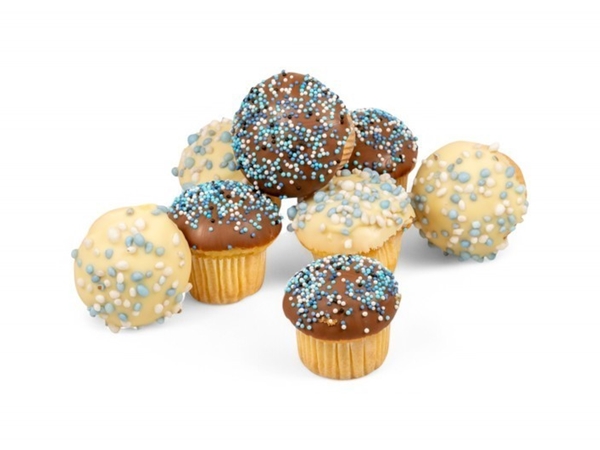 Mini luxe cakejes geboorte jongen 8 stuk