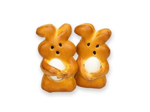 Paashaas brioche met ei (per stuk)